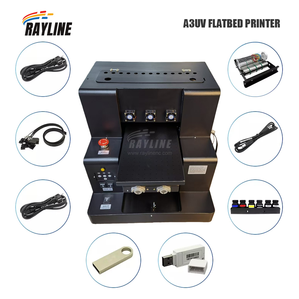 Uv Flatbed Printer - A3 A4 UV-Flachbettdrucker Kleiner Universaldrucker für